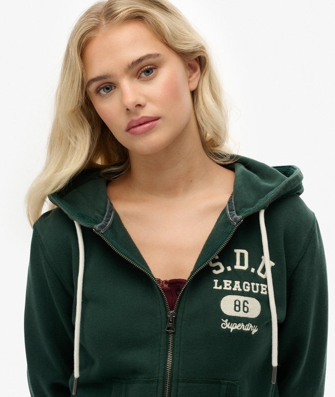 Athletic Essentials Relaxed Crop Zip-Hoodie Athletic Essentials Relaxed Crop Zip-Hoodie