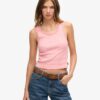 Athletic Essentials Vintage Lace Trim Vest Top Athletic Essentials Vintage Lace Trim Vest Top