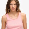 Athletic Essentials Vintage Lace Trim Vest Top Athletic Essentials Vintage Lace Trim Vest Top