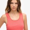 Athletic Essentials Vintage Lace Trim Vest Top Athletic Essentials Vintage Lace Trim Vest Top