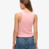 Athletic Essentials Vintage Lace Trim Vest Top Athletic Essentials Vintage Lace Trim Vest Top
