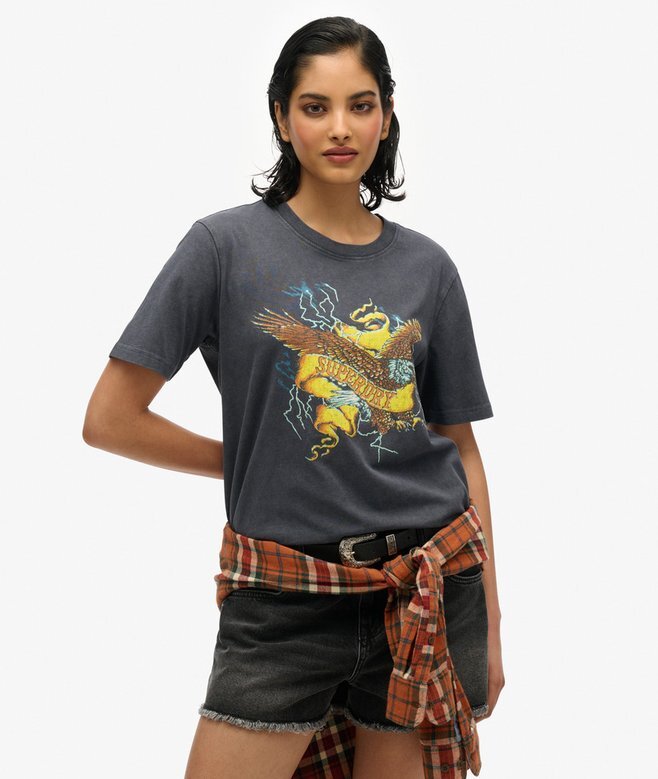 Biker Rock Graphic Relaxed T-shirt Biker Rock Graphic Relaxed T-shirt