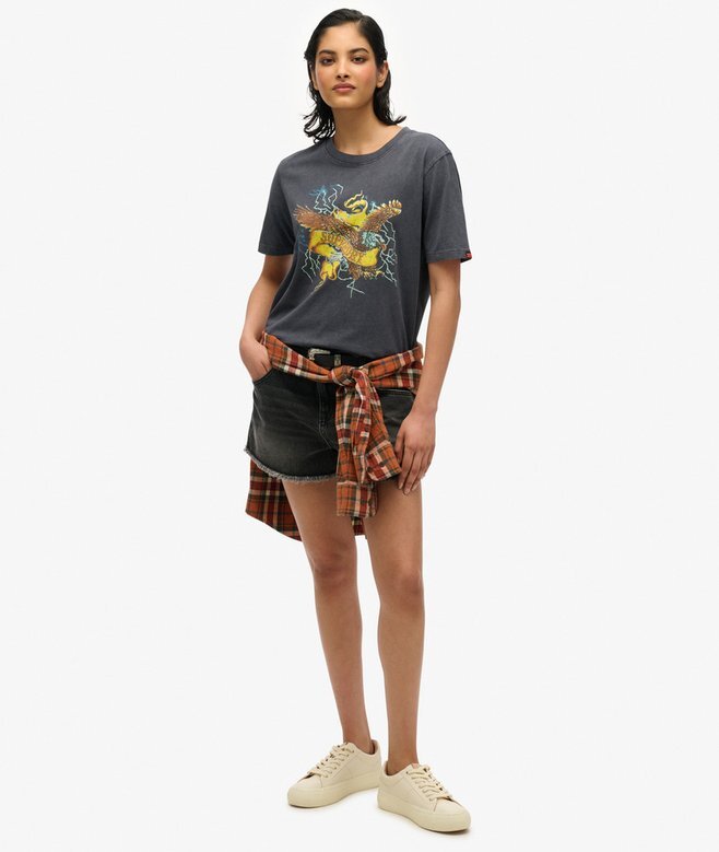 Biker Rock Graphic Relaxed T-shirt Biker Rock Graphic Relaxed T-shirt