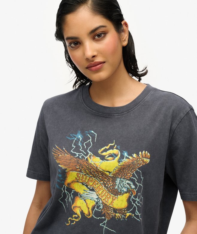 Biker Rock Graphic Relaxed T-shirt Biker Rock Graphic Relaxed T-shirt
