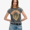 Biker Rock-T-shirt med tryck