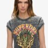 Biker Rock-T-shirt med tryck