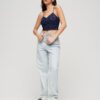 Blommig broderad korsett-top Blommig broderad korsett-top