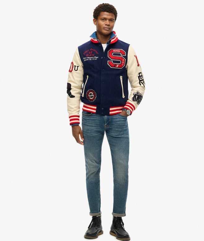 Bomberjacka med college-patch Bomberjacka med college-patch
