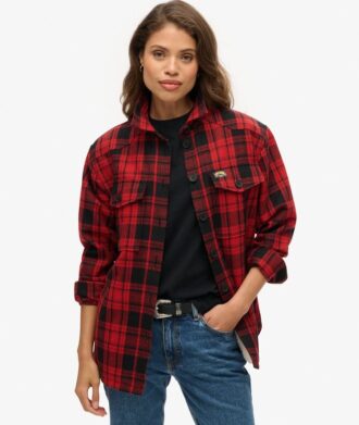 Borg Check Overshirt Borg Check Overshirt