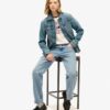Broderad denimjacka Broderad denimjacka