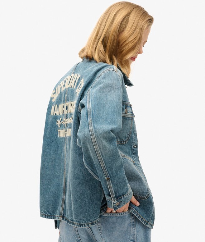 Broderad denimjacka Broderad denimjacka