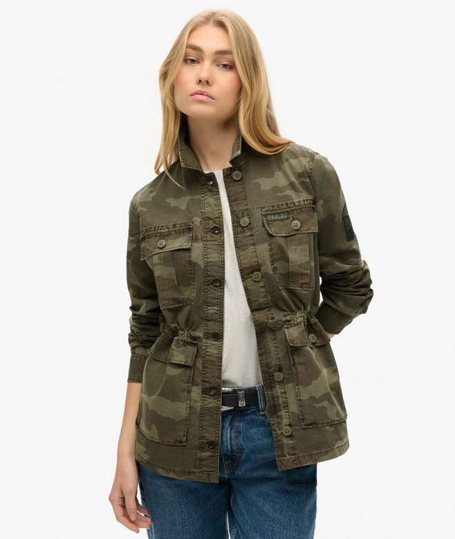 Broderad militärfältjacka Broderad militärfältjacka