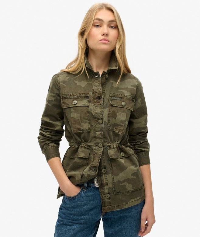 Broderad militärfältjacka Broderad militärfältjacka