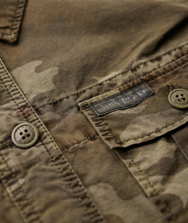 Broderad militärfältjacka Broderad militärfältjacka