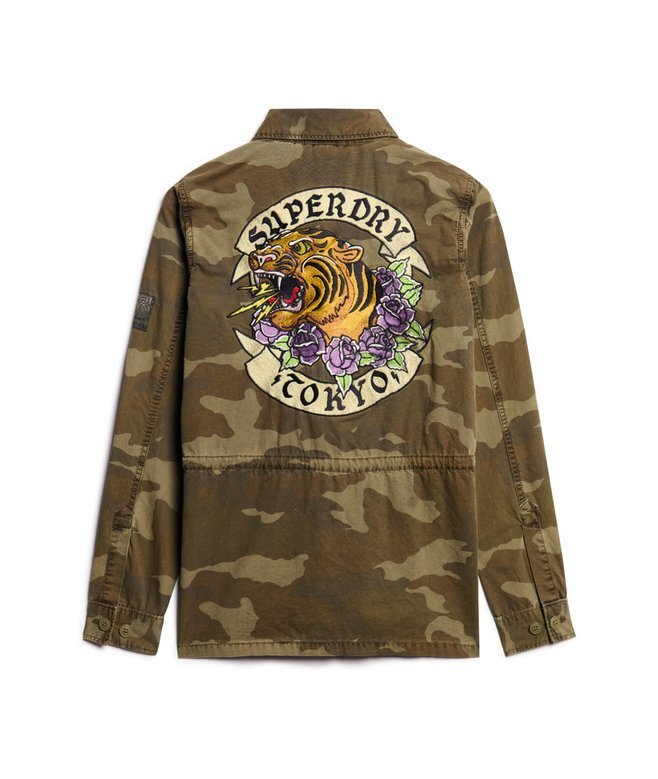 Broderad militärfältjacka Broderad militärfältjacka