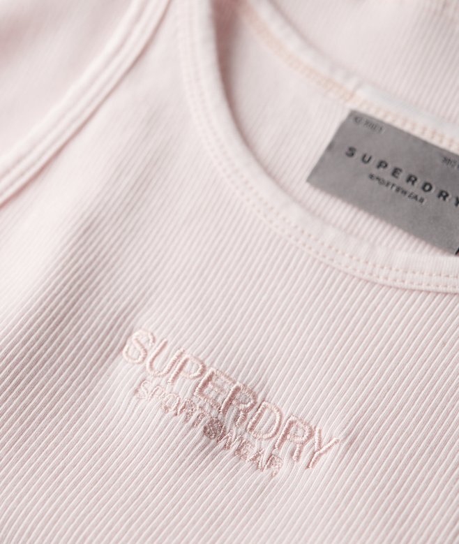 Broderad ribbad racertröja Broderad ribbad racertröja