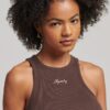 Broderad ribbad, smal racer-tank