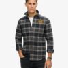 Broderad rutig overshirt Broderad rutig overshirt
