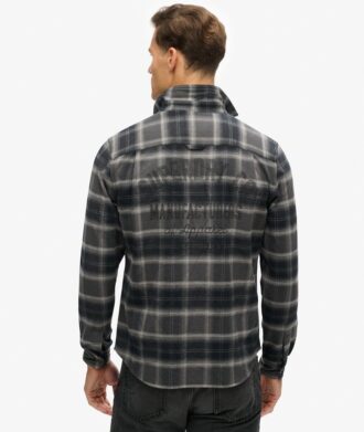 Broderad rutig overshirt