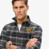 Broderad rutig overshirt Broderad rutig overshirt