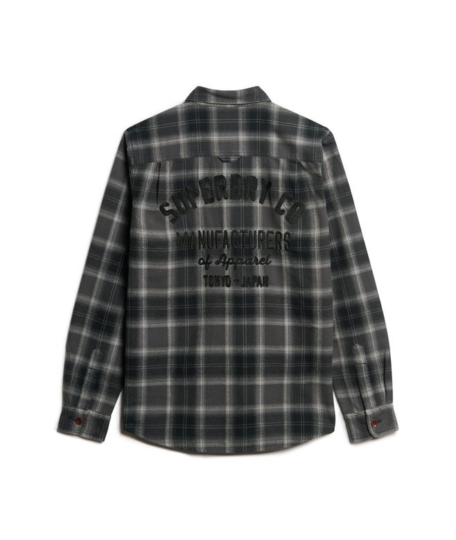 Broderad rutig overshirt Broderad rutig overshirt