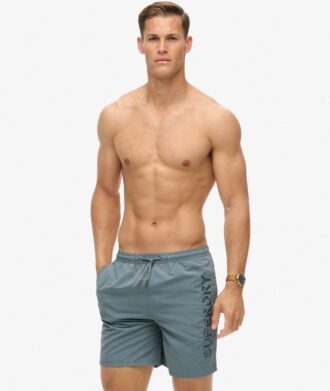 Broderade swim shorts i premiumkvalitet, 43 cm