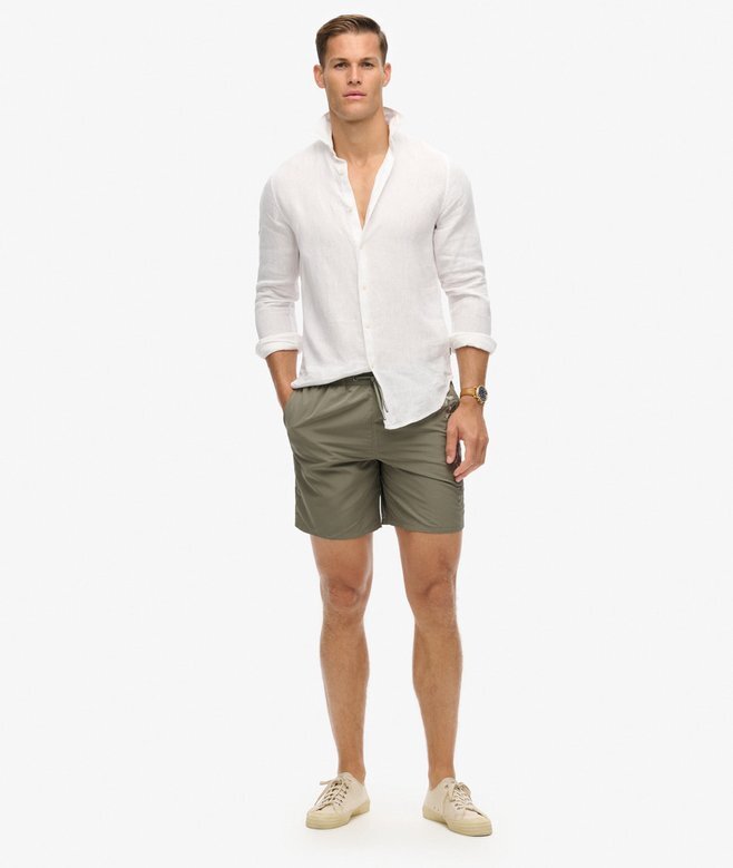 Broderade swim shorts i premiumkvalitet, 43 cm Broderade swim shorts i premiumkvalitet, 43 cm
