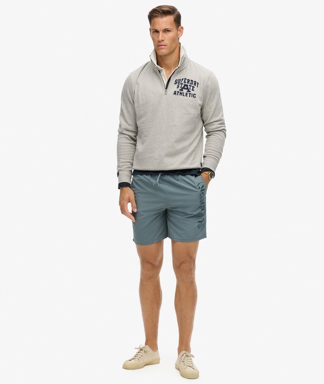 Broderade swim shorts i premiumkvalitet, 43 cm Broderade swim shorts i premiumkvalitet, 43 cm