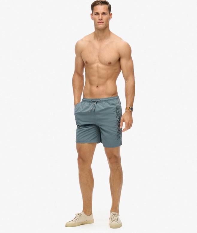 Broderade swim shorts i premiumkvalitet, 43 cm Broderade swim shorts i premiumkvalitet, 43 cm
