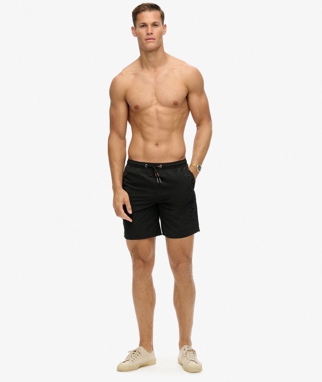 Broderade swim shorts i premiumkvalitet, 43 cm Broderade swim shorts i premiumkvalitet, 43 cm