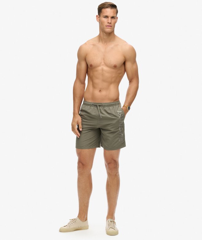 Broderade swim shorts i premiumkvalitet, 43 cm Broderade swim shorts i premiumkvalitet, 43 cm