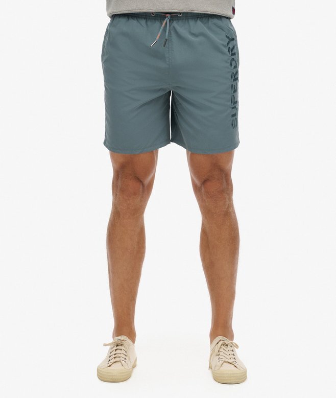 Broderade swim shorts i premiumkvalitet, 43 cm Broderade swim shorts i premiumkvalitet, 43 cm