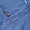 Cami-top i Organic Cotton med ribbstickning och spets