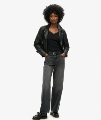 Cami-top i Organic Cotton med Vintage-ribb och spetskant