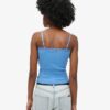 Cami-top i Organic Cotton med Vintage-ribb och spetskant Cami-top i Organic Cotton med Vintage-ribb och spetskant