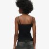 Cami-top i Organic Cotton med Vintage-ribb och spetskant Cami-top i Organic Cotton med Vintage-ribb och spetskant