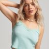 Cami-top med ribbad spetskant Cami-top med ribbad spetskant