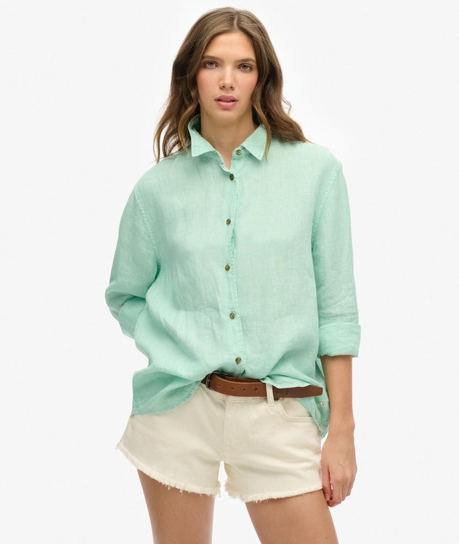 Casual linne-boyfriend-skjorta Casual linne-boyfriend-skjorta