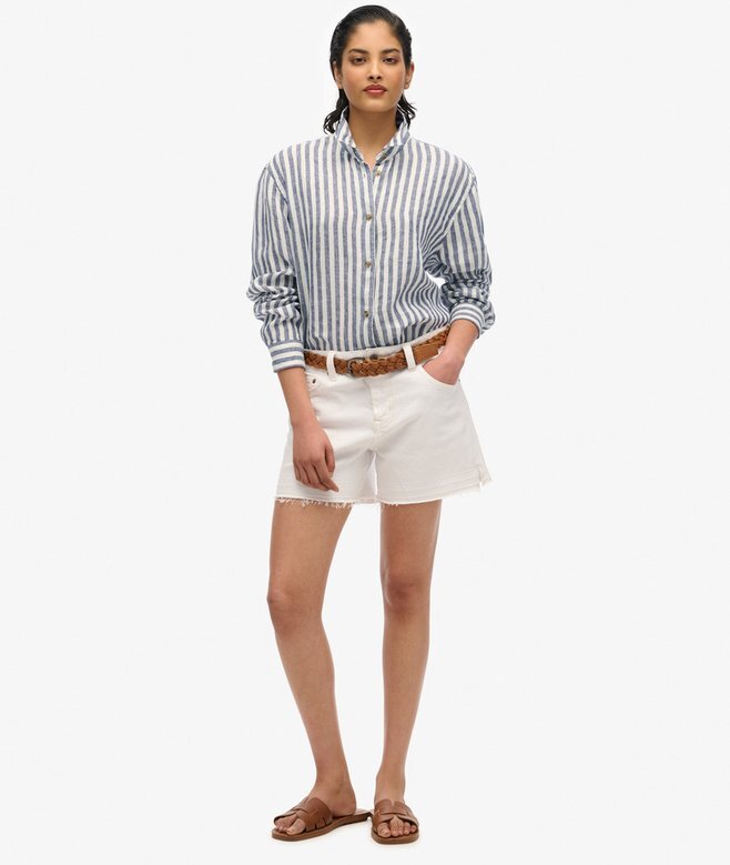 Casual linne-boyfriend-skjorta Casual linne-boyfriend-skjorta