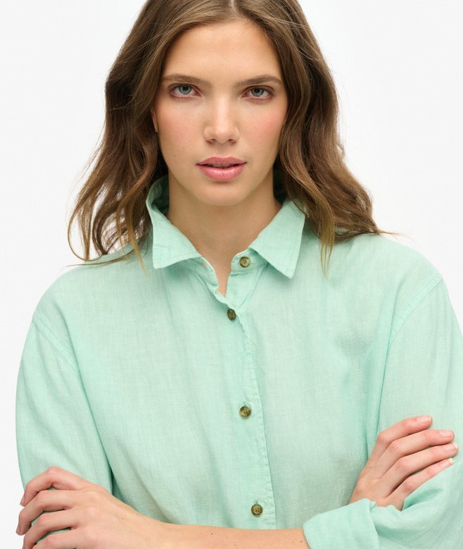 Casual linne-boyfriend-skjorta Casual linne-boyfriend-skjorta