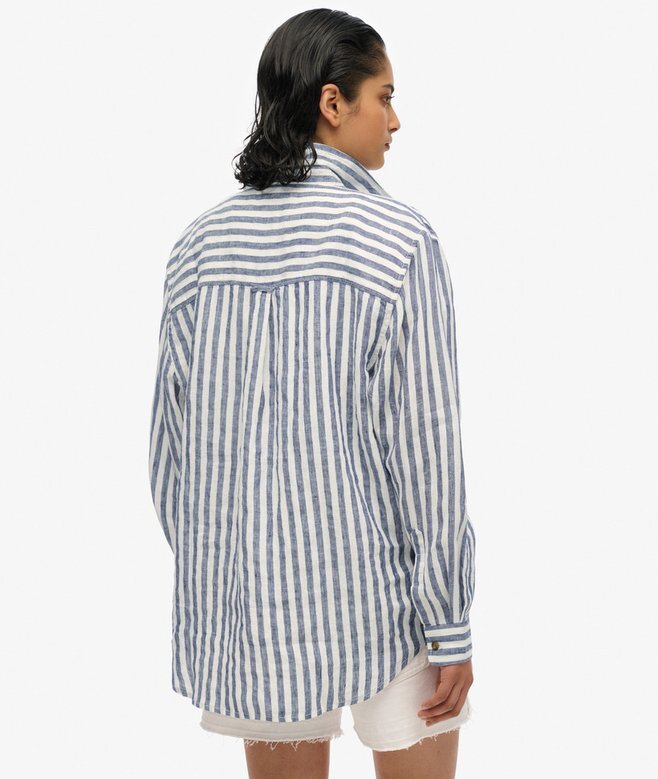 Casual linne-boyfriend-skjorta Casual linne-boyfriend-skjorta
