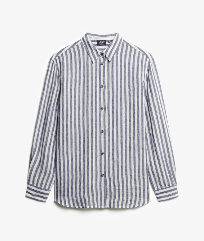 Casual linne-boyfriend-skjorta Casual linne-boyfriend-skjorta