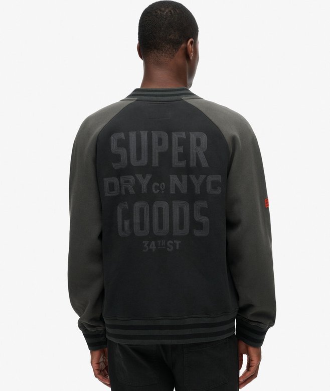 College Graphic Jersey Bomber Jacket College Graphic Jersey Bomber Jacket