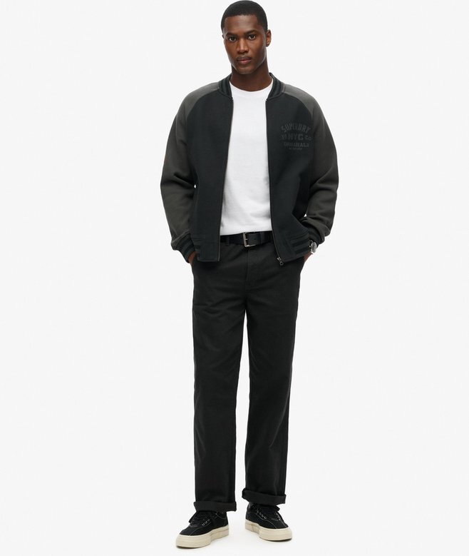 College Graphic Jersey Bomber Jacket College Graphic Jersey Bomber Jacket