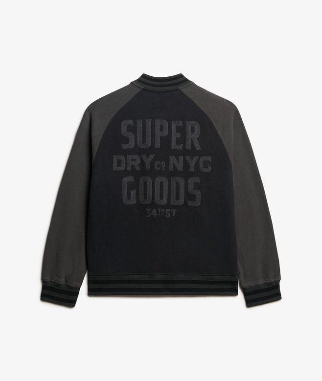College Graphic Jersey Bomber Jacket College Graphic Jersey Bomber Jacket