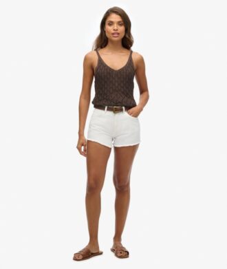 Denimshorts med hög midja Denimshorts med hög midja