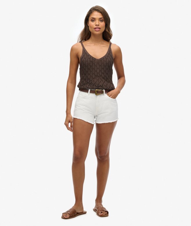 Denimshorts med hög midja Denimshorts med hög midja