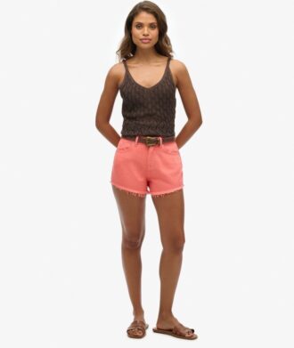 Denimshorts med hög midja Denimshorts med hög midja