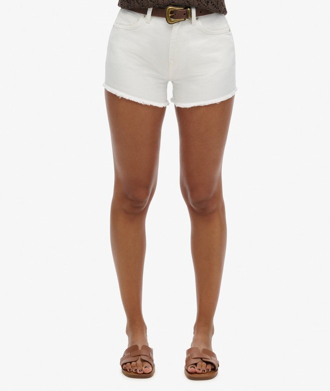 Denimshorts med hög midja Denimshorts med hög midja