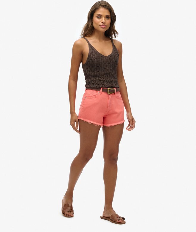 Denimshorts med hög midja Denimshorts med hög midja